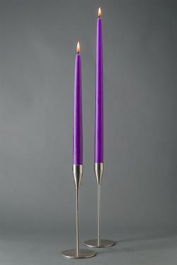 Violet - hånddyppet lys - 28 cm, 8 stk