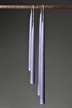 Mørk dueblå  - hånddyppet lys - 40cm, 8 stk