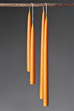 Brændt orange - hånddyppet lys - 28 cm, 8 stk