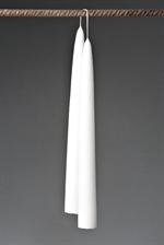 Dekorationslys, Hvid 40cm,  2 stk.