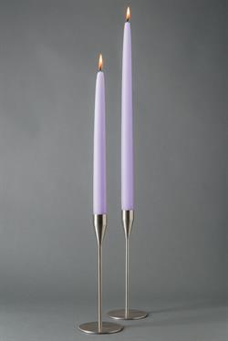 Lys lilla  - hånddyppet lys - 28cm, 8 stk