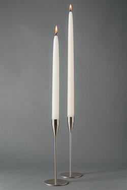  Hvid - hånddyppet lys - 28 cm, 8 stk