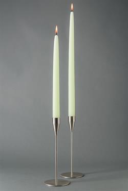 Pastelgrøn  - hånddyppet lys - 28 cm, 8 stk