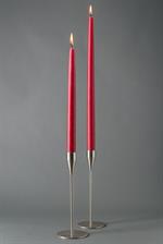 Vinrød - hånddyppet lys - 28 cm, 8 stk